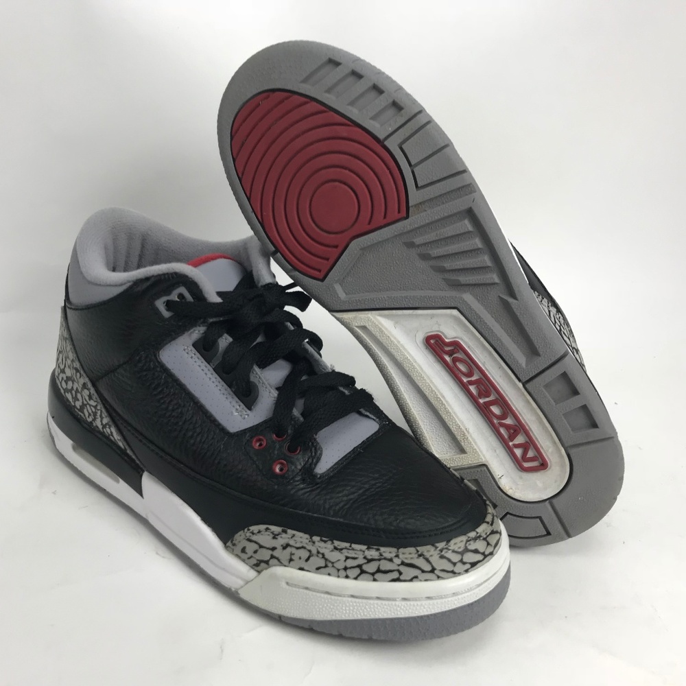 AIR JORDAN III 3 RETRO GS SIZE US 6Y BLACK CEMENT